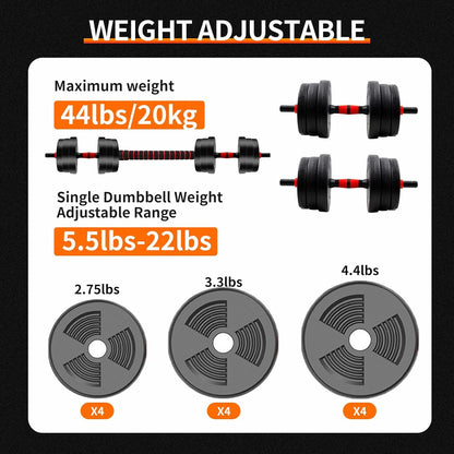 Adjustable Dumbbell and Barbell Strength System