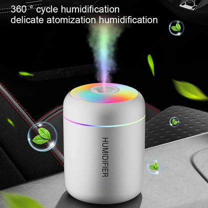 HOMEFISH Mini Air Humidifier Usb Aroma Diffuser Essential Oil Purifier Cool Mist Sprayer  Home BedroomLED Desktop humidificador