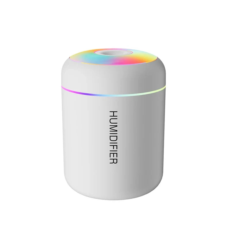 HOMEFISH Mini Air Humidifier Usb Aroma Diffuser Essential Oil Purifier Cool Mist Sprayer  Home BedroomLED Desktop humidificador