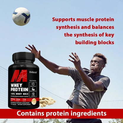 Whey Protein Capsuels, with 5000mg Protein, Supports Recovery,  Supplement for Balanced Muscle Health, Immunity, NON-GMO