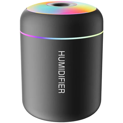 HOMEFISH Mini Air Humidifier Usb Aroma Diffuser Essential Oil Purifier Cool Mist Sprayer  Home BedroomLED Desktop humidificador