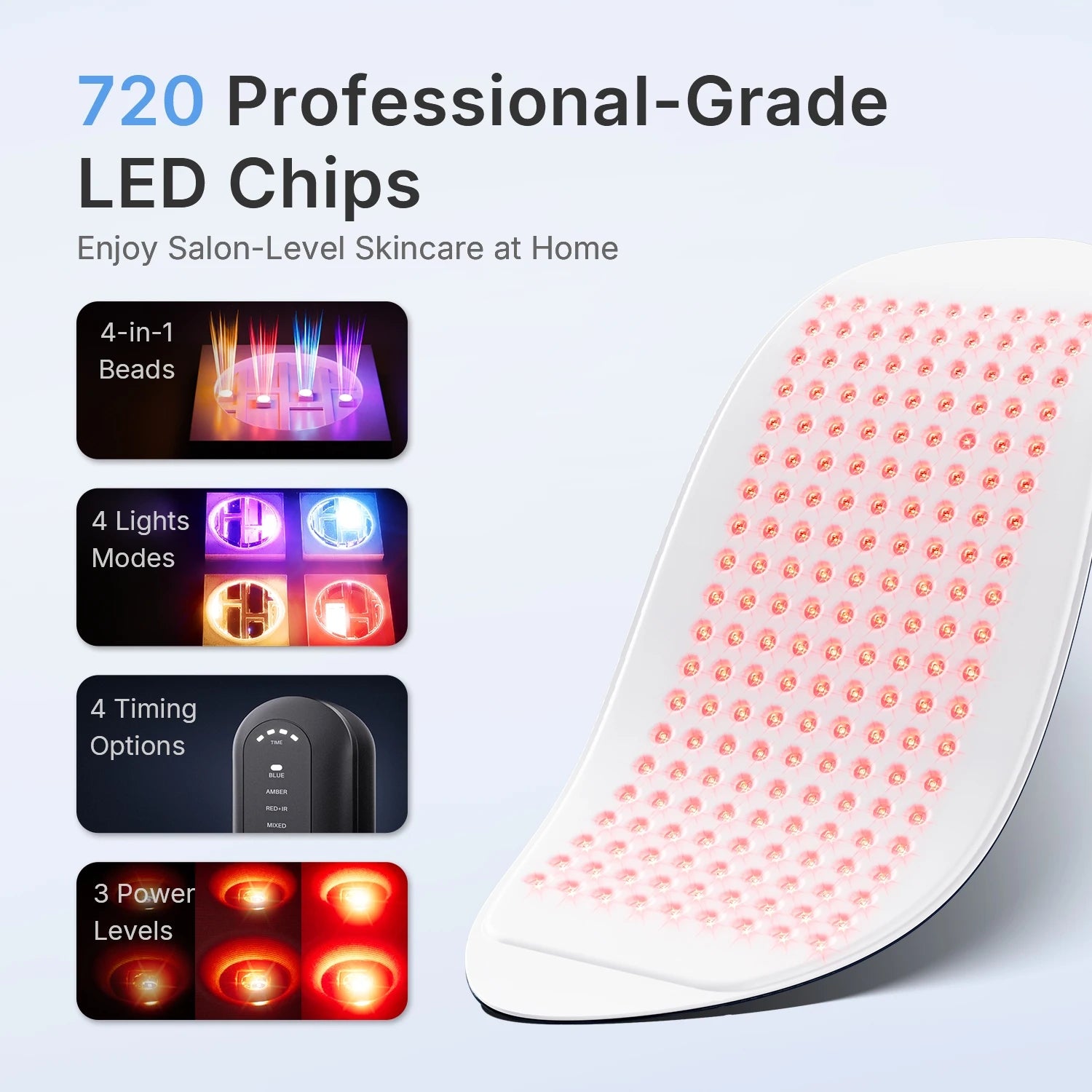 Hello Face L6 510K Red Light and infrared Therapy Mask 720 LED Chips Panel Facial Body Skin Rejuvenation Home Care Salon Device