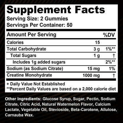 Pure Creatine Monohydrate Performance Gummies