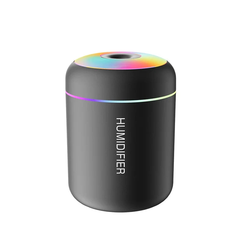 HOMEFISH Mini Air Humidifier Usb Aroma Diffuser Essential Oil Purifier Cool Mist Sprayer  Home BedroomLED Desktop humidificador