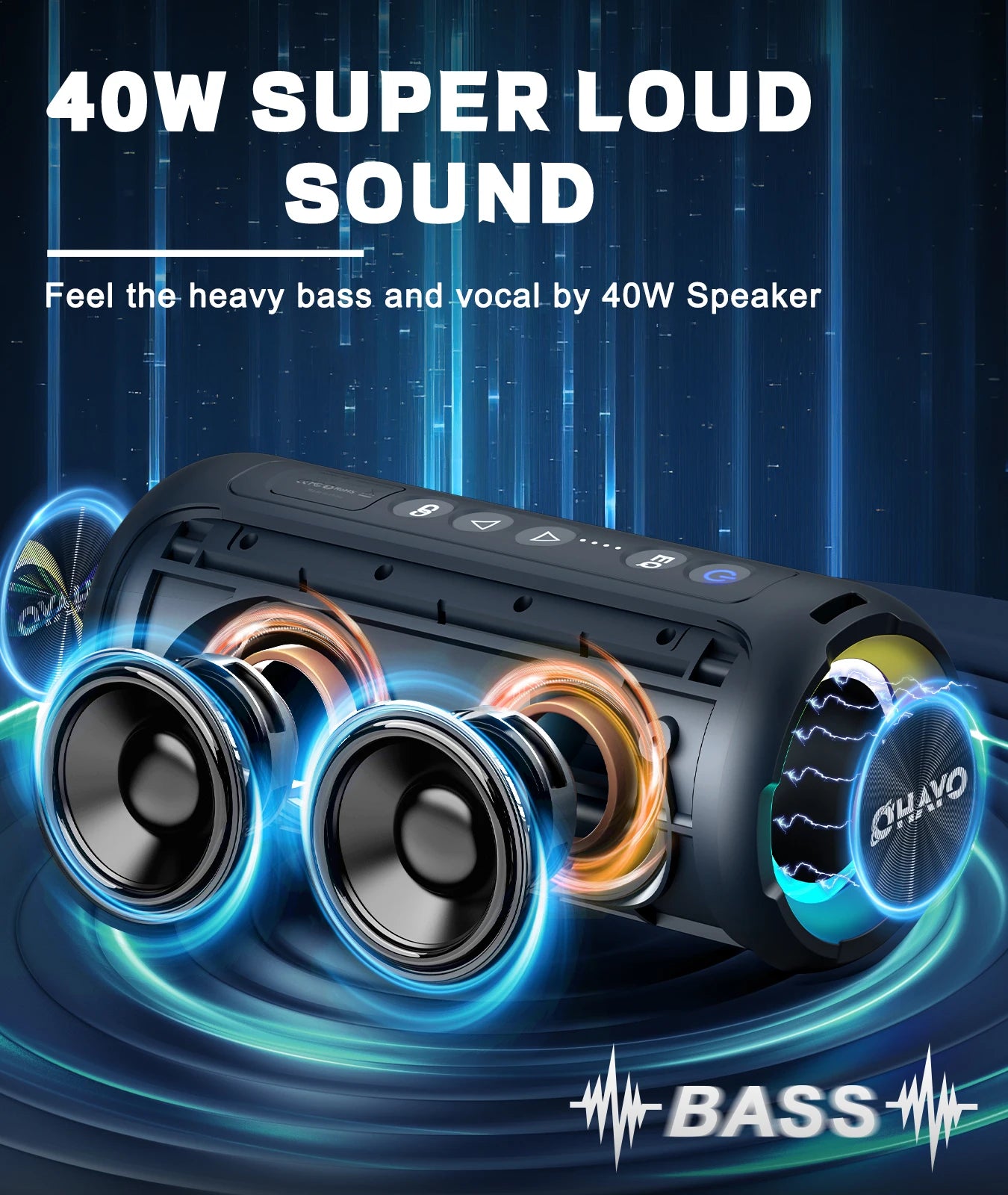 40W Waterproof Outdoor Portable Speaker