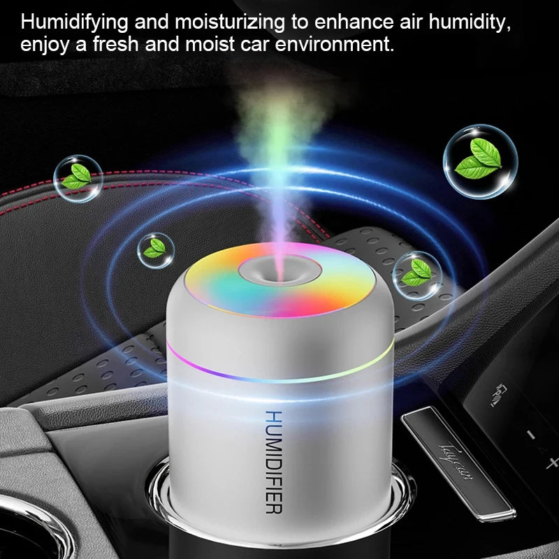 HOMEFISH Mini Air Humidifier Usb Aroma Diffuser Essential Oil Purifier Cool Mist Sprayer  Home BedroomLED Desktop humidificador